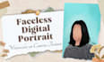 faceless digital minimalist portrait