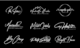 design handwritten, scripted, cursive, videography, signature, photography logo