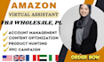 be your expert amazon fba virtual assistant for fba wholesale and pl