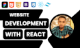 create stunning frontend websites with HTML, CSS, js, bootstrap, and react js