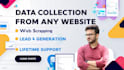 scrape and crawl website data and generate lead