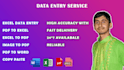 excel data entry, pdf to image, image to pdf, copy paste,