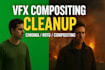 do professional vfx compositing, green screen and cleanup