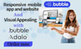 build and customize a responsive bubble io app
