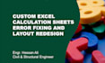 create custom structural engineering excel spreadsheet