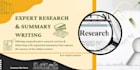 do professional research and summaries