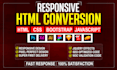 convert psd to html figma to html css responsive bootstrap5 websites