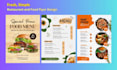 restaurant food menu flyer design