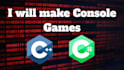 code or complete console games in cpp and csharp