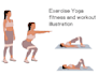 fitness, exercise, workout, gym personal trainer,llustration