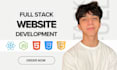 develop a modern responsive website, full stack website