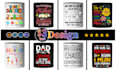 do custom design for coffee, mug, hat, cap or tote bag