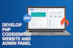 create professional PHP website with secure admin panel