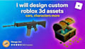 design custom roblox 3d assets cars, characters more