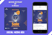 design creative social media ads and post