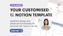 build and customize aesthetic notion template or workspace