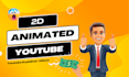 do 2d cartoon animated explainer video for youtube