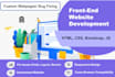 develop website frontend,create,redesign with expertise in HTML,CSS,bootstrap,js