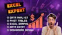 be your data analyst by  pivot table excel graphs and charts