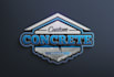 design concrete, slab, construction and builder logo