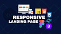 develop html, tailwind css, js landing page