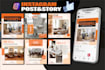 design instagram post, facebook ads design and banner ads