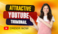 do attractive clickbait youtube thumbnail, gaming  thumbnail with header footer