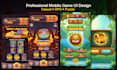 design professional mobile game UI, hud and game screens