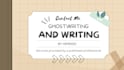 write or ghostwrite fictional works