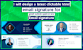 clickable html email signature for gmail outlook apple or any