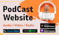 build a podcast website, video and audio wordpress website