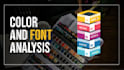 analyze fonts, colors and provide palettes or font names