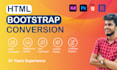convert PSD figma and xd to responsive HTML website with bootstrap
