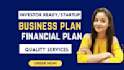 develop investor ready business plan, proposal and pitch deck