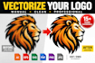 manually vectorize your logo, image or ai generated artwork