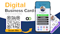 design nfc digital business card with qr code