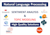 do nlp sentiment analysis and topic modeling projects