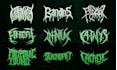 draw brutal death metal band logo