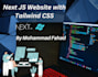 do next js project using tailwind css