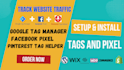 set up pixels and tag manager for your website