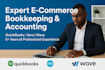 setup, clean up, bookkeeping in quickbooks, xero, and wave