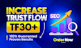 increase trust flow tf 30 plus by SEO backlinks