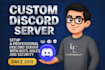 setup a professional discord server with bots, roles and security