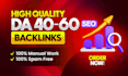 create high da 50 plus dofollow SEO backlinks