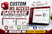 design custom ms access database applications and projects