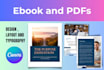 design professional ebooks and pdf in canva