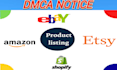 remove copyright listings from shopify etsy ebay amazon ali express under dmca