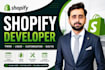 be your shopify developer for theme customization and bug fixes