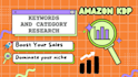 research amazon keywords and categories for your KDP book