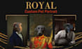 create custom royal pet portrait dog portrait cat portrait